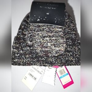 Nordstrom Speckled Knit Beanie in Black and Cream